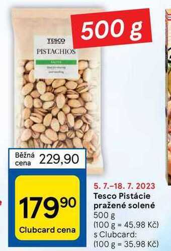 Tesco Tesco pistácie pražené solené 500 g nabídka