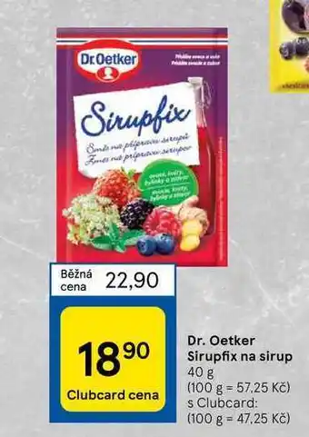 Tesco Dr. oetker sirupfix na sirup 40 g nabídka