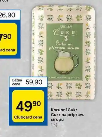 Tesco Korunní cukr cukr na přípravu sirupu 1 kg nabídka