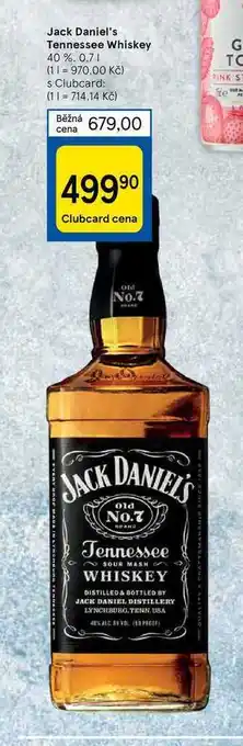 Tesco Jack daniel's tennessee whiskey 40 %, 0.7 1 nabídka