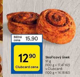 Tesco Skořicový šnek 91 g nabídka