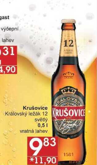 Jip Krušovice královský ležák 12 světlý, 0,5 l nabídka