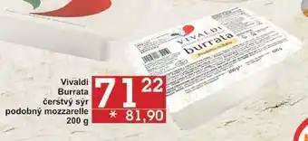 Jip Vivaldi burrata čerstvý sýr podobný mozzarelle 200 g nabídka