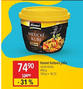 Globus Hamé hotová jídla různé druhy nabídka