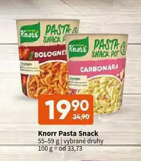 Terno Knorr pasta snack nabídka