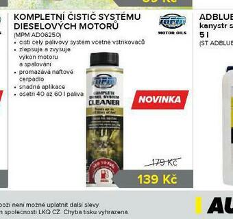 Auto Kelly Kompletní čistič systému dieslových motorů nabídka