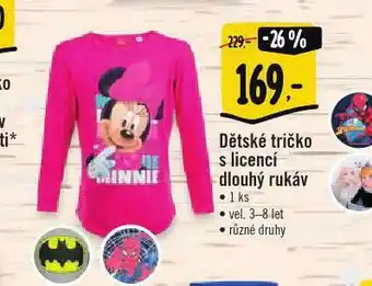 Albert Dětské tričko s licencí dlouhý rukáv nabídka