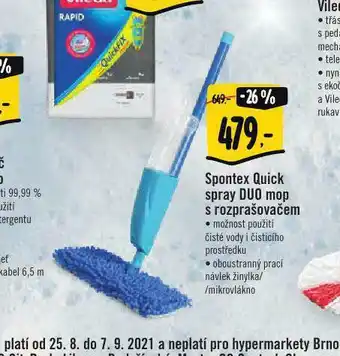 Albert Spontex quick spray duo mop s rozpraščovačem nabídka