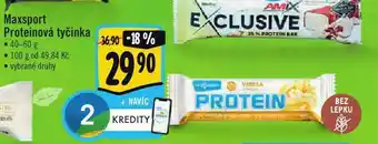 Albert Max sport proteinová tyčinka nabídka