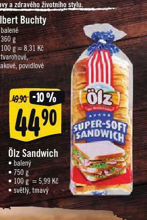 Albert Ölz sandwich nabídka