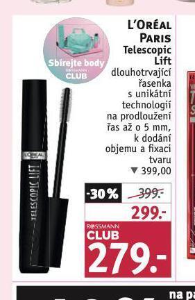 Rossmann Loreal paris řasenka nabídka