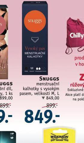 Rossmann Snuggs menstruační kalhotky nabídka
