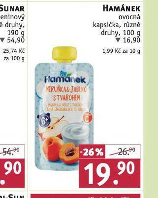 Rossmann Hamánek ovocná kapsička nabídka