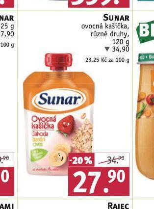Rossmann Sunar ovocná kapsička nabídka