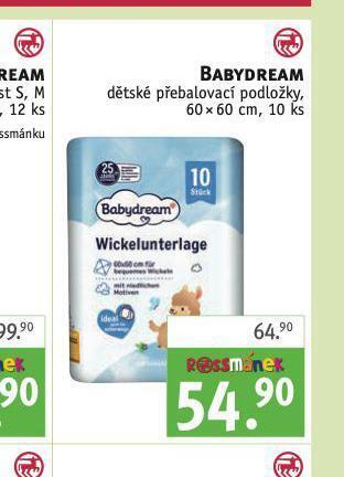 Rossmann Babydream dětské přebalovací podložky nabídka