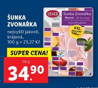 Lidl ŠUNKA ZVONAŘKA nabídka