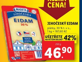 Lidl JIHOČESKÝ EIDAM nabídka