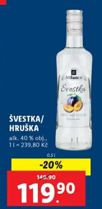 Lidl ŠVESTKA/ HRUŠKA nabídka