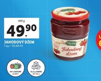 Lidl JAHODOVÝ DŽEM nabídka