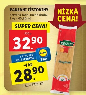Lidl PANZANI TĚSTOVINY nabídka