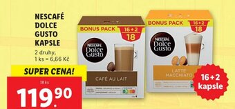 Lidl NESCAFÉ DOLCE GUSTO KAPSLE nabídka