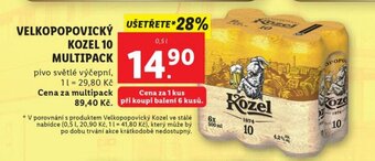 Lidl VELKOPOPOVICKÝ KOZEL 10 MULTIPACK nabídka