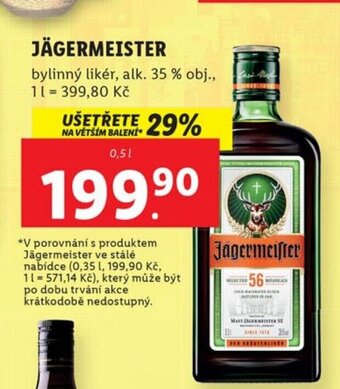Lidl JÄGERMEISTER nabídka