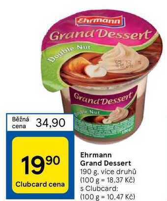 Tesco Ehrmann grand dessert 190 g nabídka