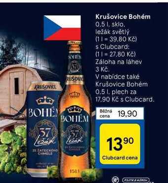 Tesco Krušovice bohém 0.5 l nabídka