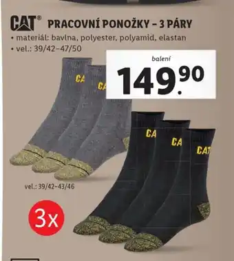 Lidl CAT® PRACOVNÍ PONOŽKY - 3 PÁRY nabídka