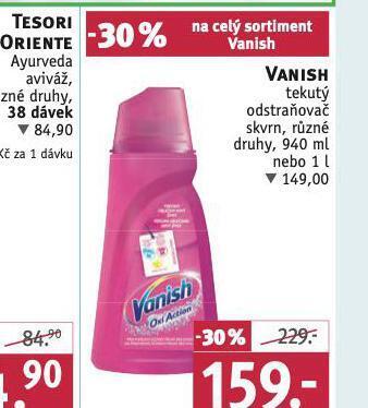 Rossmann Vanish tekutý odstraňovač skvrn nabídka