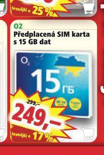 Norma O2 předplacená sim karta nabídka