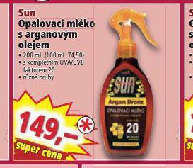 Norma Sun opalovací mléko s arganovým olejem nabídka