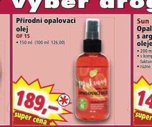 Norma Přírodní opalovací olej nabídka