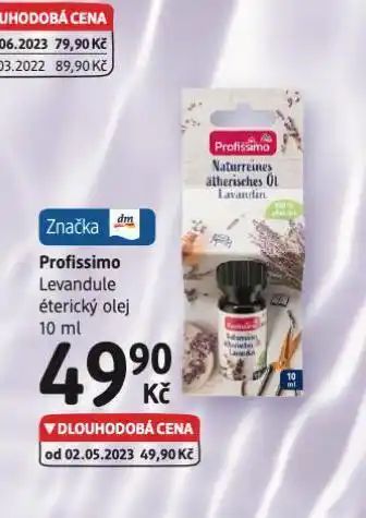 dm drogerie Profissimo levandule éterický olej nabídka