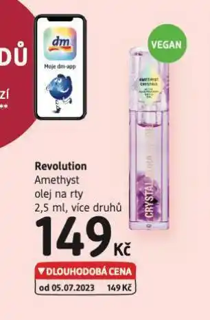 dm drogerie Revolution olej na rty nabídka