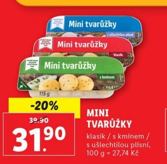 Lidl MINI TVARŮŽKY nabídka