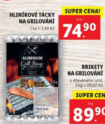 Lidl HLINÍKOVÉ TÁCKY NA GRILOVÁNÍ nabídka