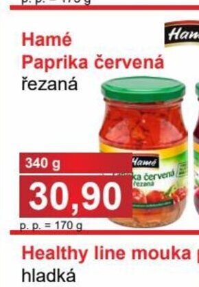PLUS JIP Hamé Paprika červená řezaná nabídka