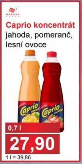 PLUS JIP Caprio koncentrát jahoda, pomeranč, lesní ovoce nabídka