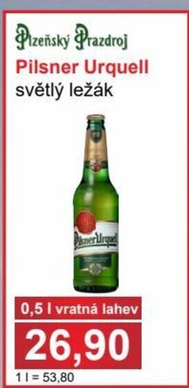 PLUS JIP Pilsner Urquell světlý ležák nabídka