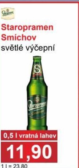 PLUS JIP Staropramen Smíchov světlé výčepní nabídka