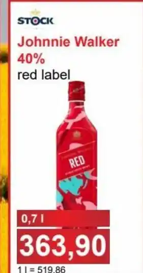 Johnnie Walker 40% red label