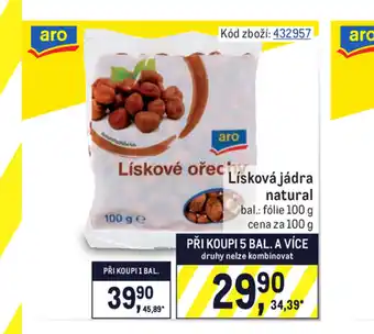 Makro Lísková jádra natural 100g nabídka