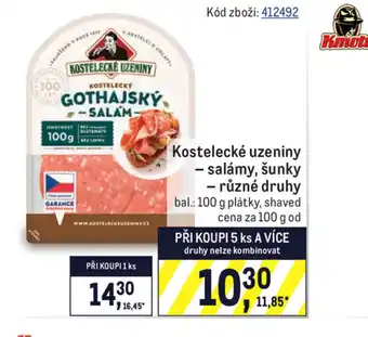 Makro Kostelecké uzeniny 100g nabídka