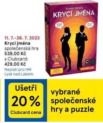 Tesco Krycí jména nabídka