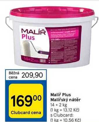 Tesco Malíř plus malířský nátěr 14 + 2 kg nabídka