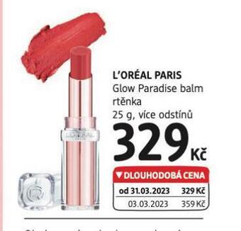 dm drogerie Loreal paris rtěnka nabídka