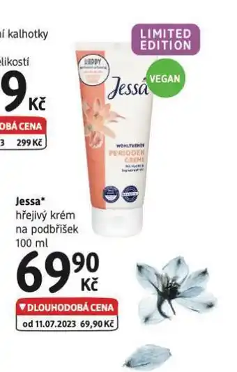 dm drogerie Jessa hřejivý krém na podbřišek nabídka
