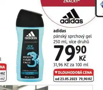 dm drogerie Adidas pánský sprchový gel nabídka